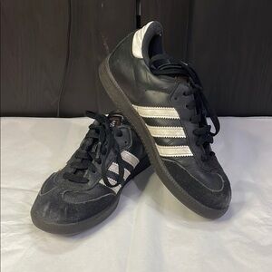 Adidas Black and White Samba Streamlined Sneakers